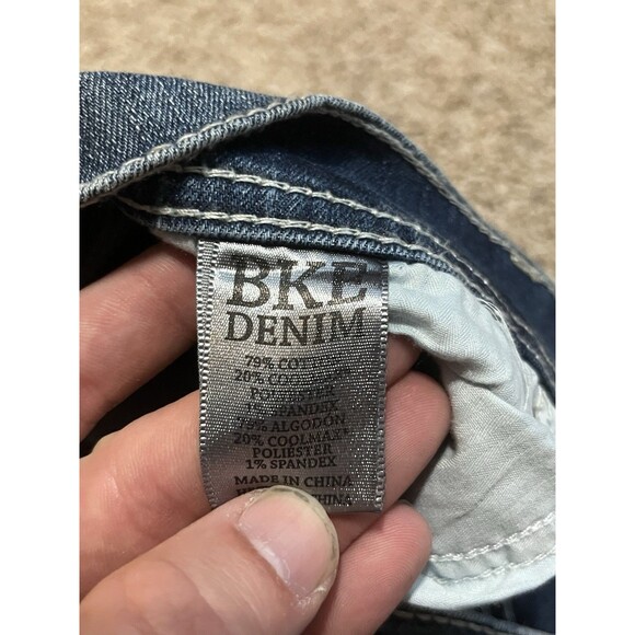 BKE Jeans Mens 32x29 Blue Denim Alec Straight Mid Rise Stretch Buckle - EUC - Picture 4 of 11